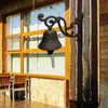Jardin rétro cloche rustique vintage grand fonte en fonte de porte métallique montée en métal cloche pour la ferme maison extérieure accent décoratif cloches 240430
