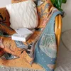 Coperte per il tempo libero nordico e lancia decorazioni per la casa Aesthetics Tovani di divani bohémien per picnic copertura tappeto tappeto tappeto 240419