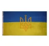 Ucraina Ucraino Trident Flag 150x90cm 3x5ft Printing Polyester Club Team Sports Indoor con 2 bombole di ottone6482388