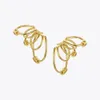 Enfashion Multilayer Circle Earrings onearrings for Women for Gold Color Rock Earingsのピアスファッションジュエリーe201174 240418