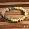 Bracelets de pierre précieuse multicolores vintage de brin avec perle de perle d'eau douce hommes masculins