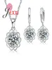 Jexxi charme de bijoux en argent de mode pour femmes avec bûche de collier de fleurs en cristal brillant