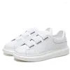 Casual schoenen Koreaanse stijl Heren Wit merk Designer Flats schoen echt lederen platform Sneakers Youth Street Footwear Zapatos