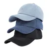Bollmössor unisex denim baseball cap tomt tvättade jean hatt kasquette justerbara snapback hattar för män och kvinnor sol