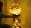 Lumineux LED ROSE BALLOOR FLOWER BOUQUET BOBO BALL PROPOSITION MEDIEN Valentin039S Père039s Mother039S Day Party Decor A1513308