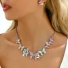 Choker Collier de papillon coloré bril