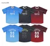 T-shirts masculins Trapstar Mesh Football Jersey Blue Black Red Men Sportswear T-shirt Designer Clothing 66664