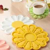 Tischmatten Gänseblümchenblüten hitzebeständige Silikonmatte Getränke Tasse Untersetzer Nicht-Schlupf-Topfhalter-Placemat Küchenzubehör Pads Pads