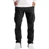 Men's Pants Work For Spring And Summer European American Pleated Drawstring Multi Pocket Casual