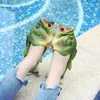 Slippers 2024 Fish Fashion Outer Wear Summer Girls Flip Flips Creative Funny Casal Casal em forma de peixe Sapatos-filho