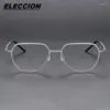 Óculos de sol Fios a eleccion Brand Glasses Frame Men Ultralight Titanium Screwless Eyewaer Dinamarca Designer Myopia Optical Spectacles Women