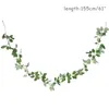 Fleurs décoratives 1,55m plante artificielle verte garland garland garland jardin mur suspendu vigne extérieur de mariage décoration bricolage fausse couronne de couronne