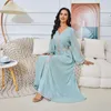 Abbigliamento etnico abito musulmano donna festa a v-scollo a v-scollo abaya dubai arabo vintage kaftan tacchino caftan marocain Vestido longo femminino