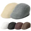 Berets Autumn Winter Femmes hommes Cap chapeaux British Western Style Woard Advanced Advanced Flat Classic Vintage Beret