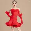 Стадия Wear Fashion National Standard Latin Dance Professional платья красное платье без рукавов девочки Samba Chacha Dancing Wear10206
