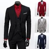 Abiti da uomo 3 pezzi/set di abiti favolosi separa il cardigan business puro colore a colore singolo slim fit