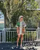 Projektant 2024 Summer Nowa retro drukowana kołnierz pojedyncza piersi luźna swobodna sukienka na plażę z krótkim rękawem Krótka spódnica