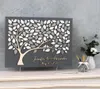Gepersonaliseerd 3d zilveren bruiloft gastenboek alternatief boom hout bord aangepaste gastenboek voor rustieke decor cadeau bruids ander evenement p2300260