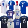 ZIDANE Vintage Soccer Jerseys French 1998 2006 Classic Football Shirts KANTE POGBA Francaise 17 18 2024 GIROUD Fan Player version Kit kids sets uniform