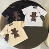 2024 Kinderontwerpkleding Baby Kinderen Kort Mouw T-tops Tops Baby jongens Luxe shirts Girls Fashion Letter Chilsrens Casual Letter Gedrukte kleding T-shirts Dhgate