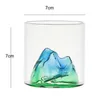 Kinesisk stil Whisky Glass Cup 3D Mountain Water Glass Glacier Mug Vodka Wine Cup Glass Artwork Gift Whisky Bottle 240402