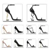 Designer Sandalen Designer Heels High Heels Frauen Y5L Luxus Patent Leder Gold Ton dreier schwarzer nute Red Damen Lady Mode Sandals Party Hochzeitsbüro Absätze