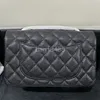 rectangle mini flap bag designer shoulder bag luxury bag 20cm handbags for woman genuine leather quilted purse lambskin caviar designer purse crossbody clutch bag