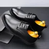Chaussures décontractées hommes Derby Lace Up Oxfords Round Toe Lace-Up Party Men's Formal Black Leather Dress Homme Business Homme