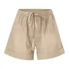 Dames shorts comfortabele dames trekkoord casual elastische taille zomerbroek zak losse broek mode dames buiten mujer