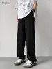 Мужские брюки Мужские простой японский стиль ежедневный ретро -модный лето слабая шика