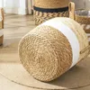 Fancy Wicker Planter Basket Natural Flower Pot Home Decor Garden Bamboo Seagrass Storage Baskets Toy Holders 240430