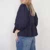 Blouses pour femmes Femmes Basic Tops Front Tops Cound Cound Color Solid Loose Loose 3/4 SHIGT CARDIGAN POUR CLUB STREETWEAR COSSEMENTS esthétique