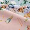 Materiał 100%bawełniany tkanina Rabbit wydrukowana kreskówkowa Pastorowa Styl do szycia ubrania dla niemowląt na pół metra D240503