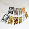 Decoração de festa Jungle Animais Banner Tropical Floresta tropical Zebra Garland Palm Pennant para crianças Decoração de aniversário 1º menino