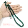 Strand Tasbih Green Resin Muslim Man Bracelet Islamic Fashion Rosary Prayer Beads Misbaha