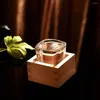 Servis skull gobstoppers box träm japanska masu gobstopperss te traditionella glas mugg saki förvaring trä