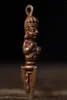 Figuras decorativas de cobre chino Cobras hechas a mano cincelel dorado budista altura de colgante 6.7 ancho 1.5 peso aproximadamente 30 gramos