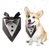Hondenkleding huisdier speeksel handdoek zachte boog stropdassen formele stropdas stropdas pak driehoek sjaalaccessoires