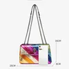 Kurt Geiger Frauen Designer -Bag Eagle Head Crossbody Taschen Silber Kette Frau Schulter Crossbody Bags Designer Frauen Regenbogen Handtasche Luxus farbenfrohe Handtaschen