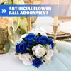Fleurs décoratives Simulate Flower Wedding Party Path Path Home Decoration Window (blanc) 1pc Ball Bouquet Fake Pu Faux