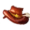 4PCS Western Themed Party Balloons umfassen Cowboy Boot Cowgirl Hat Foil Ballon Horse Decor für Geburtstag 240427