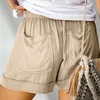 Dames shorts comfortabele dames trekkoord casual elastische taille zomerbroek zak losse broek mode dames buiten mujer