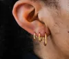 Couleur en or Petites boucles d'oreilles cerceaux Circle en acier inoxydable Huggies pour femmes hommes 2021 Ring de boucle os de boucle de mode Hugg6793749