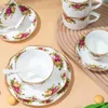 خمر روز عظم الصين أدوات المائدة الإنجليزية شاي مجموعة القهوة بعد الظهر