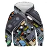 Heren Hoodies Men Women Harajuku Fashion Casual grappige hoodie elektronische chip 3D -printplaat geprinte sweatshirts met capuchon