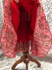 Robes décontractées 2024 Femmes Fashion Sans manches tube de gâteau haut de gâteau jupe à suspension florale Robe longue 0428