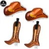 4pcs Balões de festa temáticos ocidentais incluem cowboy bota de cowgirl hat alumínio decoração de cavalo para aniversário 240427