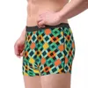 Sous-pants Géométrique Square Lattice Pattern Boxer's Boxer Briefs Harge Breathable Top Quality Gift Idea