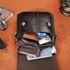 Bag Luxury Original Leder männlich fashion blaues Messenger-Design Reisekreuz 9,8 "Tablet Tote Mochila Satchel 039