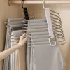 Hangers 5 in 1/9 1 Vouwend broekrek roestvrijstalen broek multifunctionele spaarruimtehanger voor stropdas